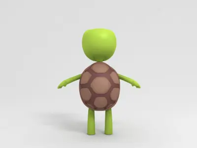 Turtle cartoon 3D model