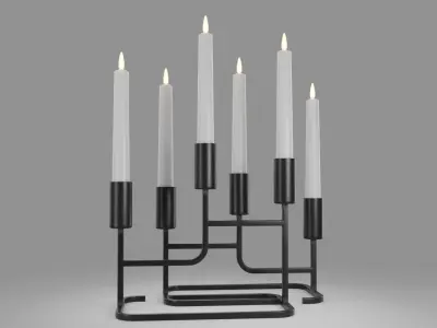 Candle Holder Set 01 3D model