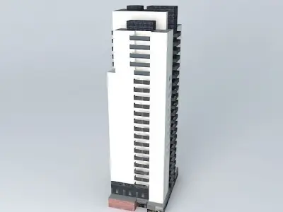 apartment tower Vlaardingen Free 3D model