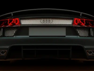 Audi r8 High polygon sports car 3D model