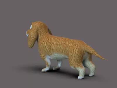 Dog Cartoon Low-poly 3D model get
