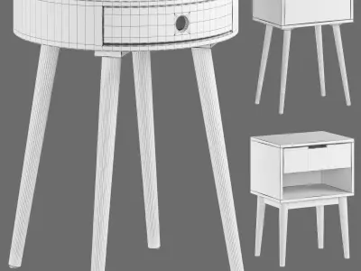 La Redoute Interieurs Bedside Tables Set 7 3D model