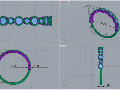  ring code 352 3D print model