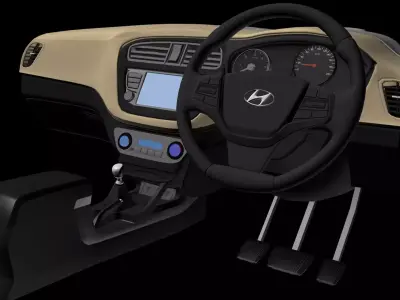 Car Driving Low-poly 3D model