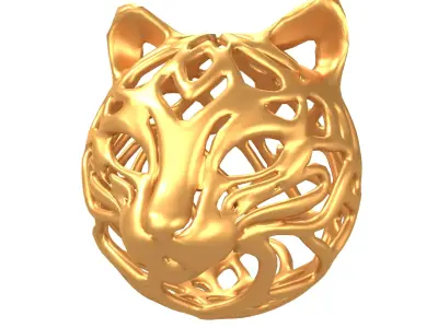 Abstract Cat Head Shape Decoration v1 008 Low-poly 3D model