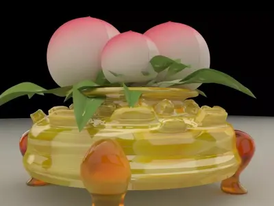 Chinese  peach 3D model