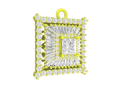 7061 luxury vietnamese diamond women pendant  3D print model