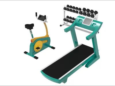 Gym Set  Low-poly 3D model