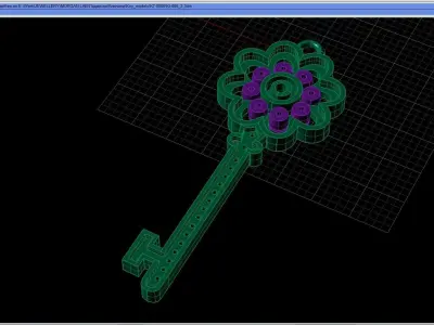 TK-006 key necklace with diamonds 3D print model