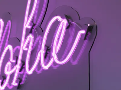 Aloha Miami - Neon Sign 3D model