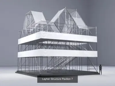 Layher Structure Pavilions - 5 Pack PART 2 3D Model Collection