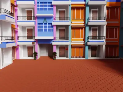 Gokuldham Society 3D model