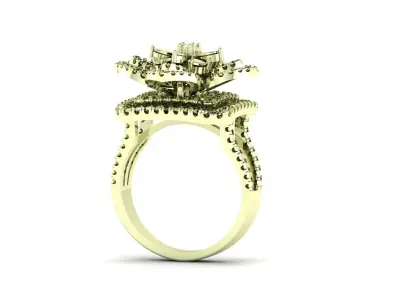 Ladies Diamond Ring -  3D print model