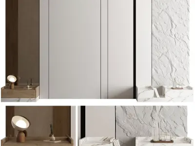 Headboard Wall Panel Composition 11 3D model