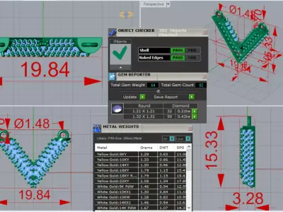 STL 3dm Pendant Brilliant Dance of Diamonds jp0211 3D print model