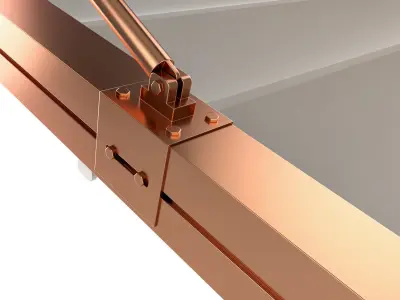 Motorized Pergola 3a copper satin polished 3D model