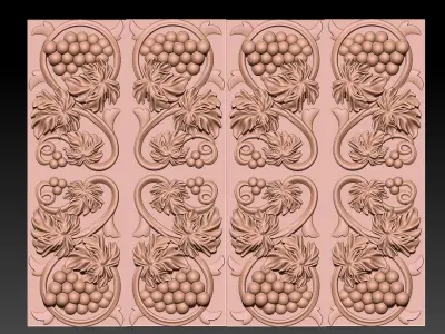 grape vine- elements decoration 3D model