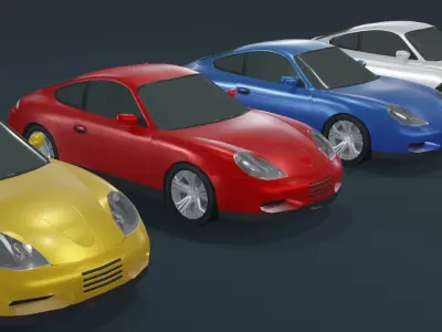 Coupe Car Generic Low-poly 3D model