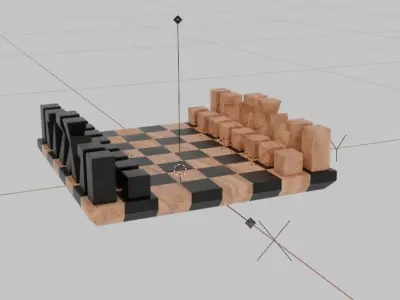 CHESS LOW POLY Free low-poly 3D model