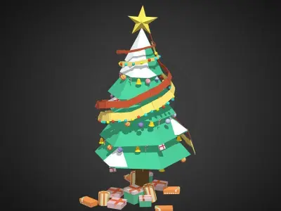 christmas trees Free 3D model