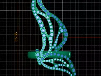 Jeweled Dragonfly Pendant 3D print model