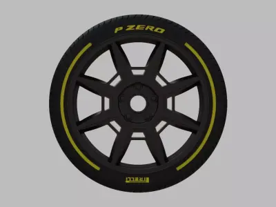 Miniature Enkei Storm Rim and Tire - 3D Print - No Textures 3D print model