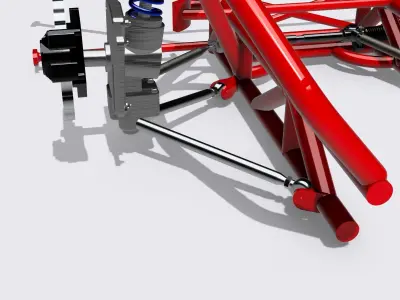 VC Valiant Promod tubular chassis Suspension Brakes Steering 3D print model