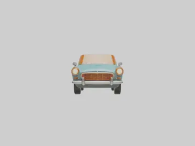 Retro Car Model 1 Low-poly 3D model