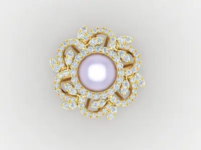 Diamond Woman Ring 1WR9 3D print model