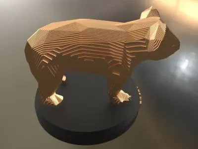 Parametric Koala Low-poly 3D model