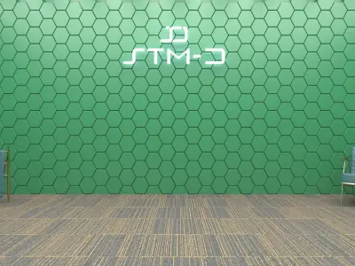 STM-D hexagon wall parametric model 160 Low-poly 3D model
