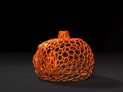 Scary pumpkin halloween 3D print model