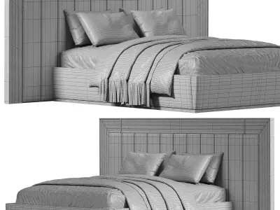Badem Metal Bed By Evgor luxury 3D model