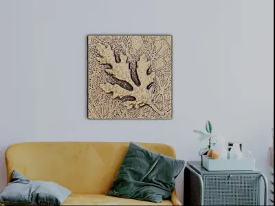 The final leaf decoration 3D print model