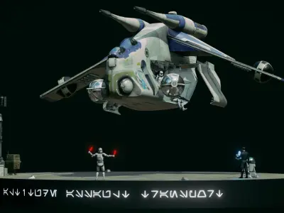 Low Altitude Assault Transport- Diorama Free low-poly 3D model