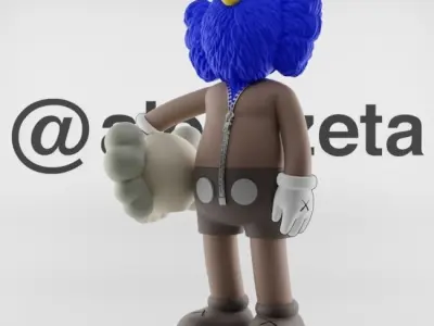 Kaws Secret Textured Low-poly 3D model