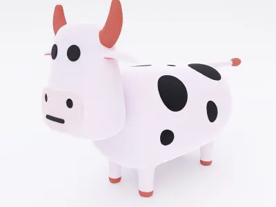 Cartoon cow 3d model  3D model