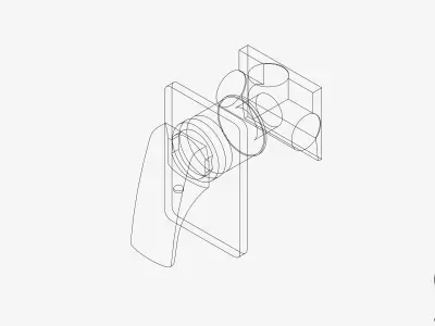 Wall Mixer Tap - Luxury - Rapid Low-poly 3D model