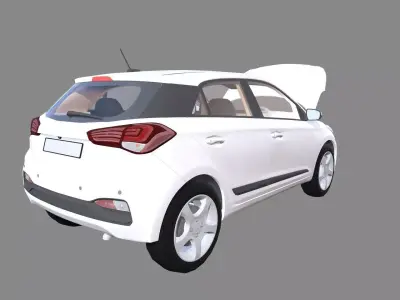 Hyundai i20 Asta Low-poly 3D model