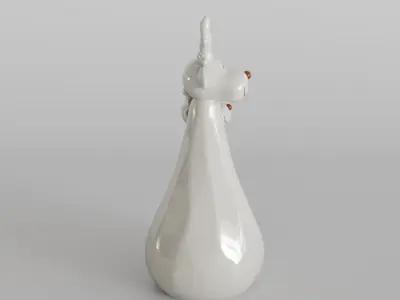 Charming Minimalist Reindeer Couple Sculpture 3D print model