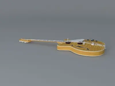 1969 Fender Coronado II guitar Free 3D model