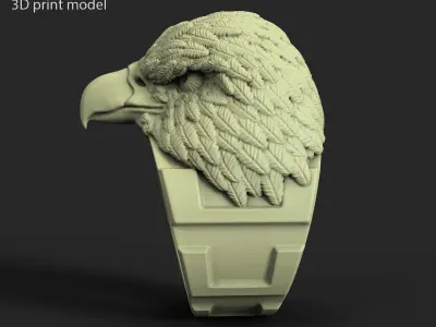 Ring jewelry Eagle vol1 3D print model