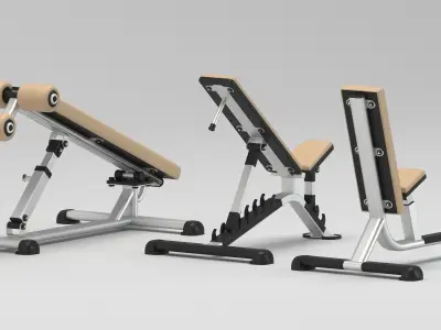 GYM Benches Set 3D model