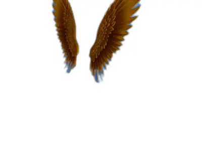 Golden Angel Wings 3D Model for Printing and Rendering 3D print model