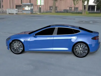 Tesla Model S P85 HDRI 3D model