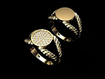 Luxury Rings Jewelry 3D print model 3D print model