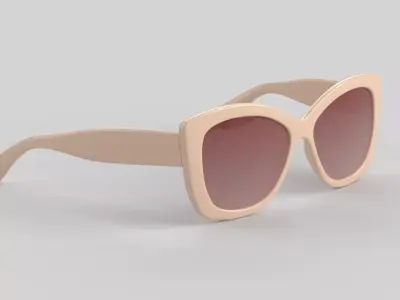 Gloss Eyewear Glasses Low-poly 3D model