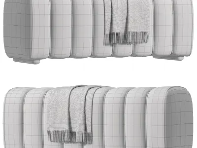 Studio Bench Boucle By Norr11 3D model