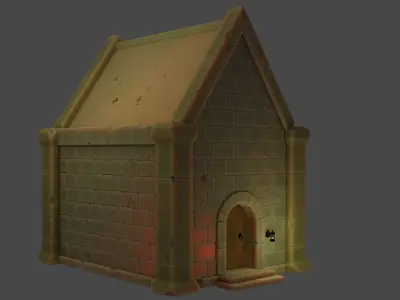 Stylized Tombstones Pack Low-poly 3D model