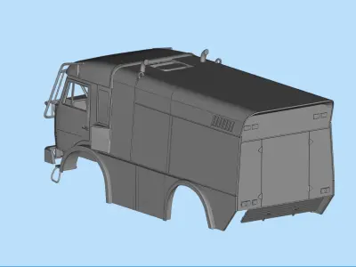 KAMAZ 4911 Dakar truck STL printable   And another scale 3D print model